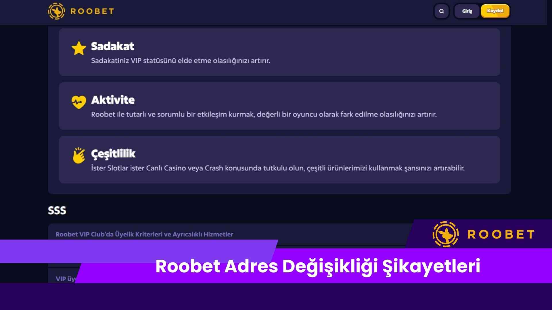 Roobet Adres Değişikliği Şikayetleri