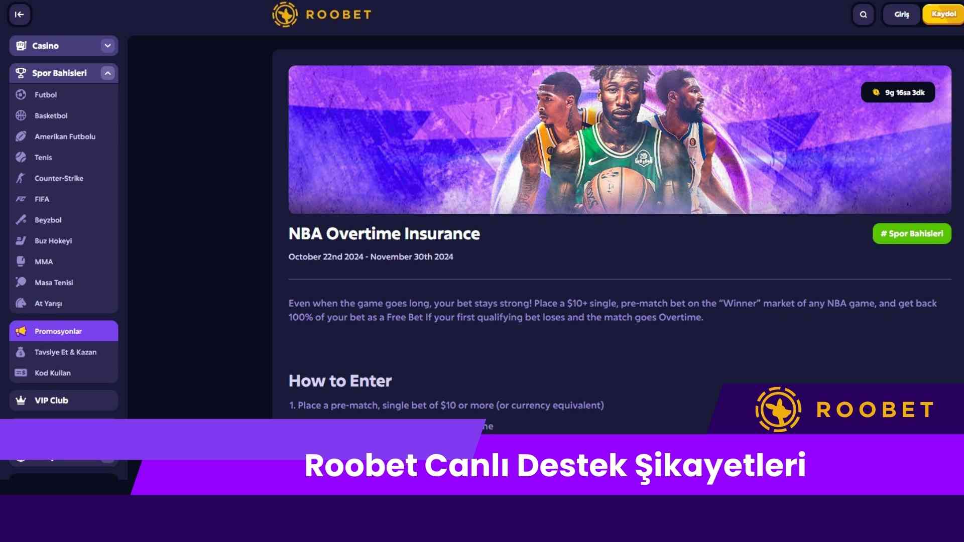 Roobet Canlı Destek Şikayetleri