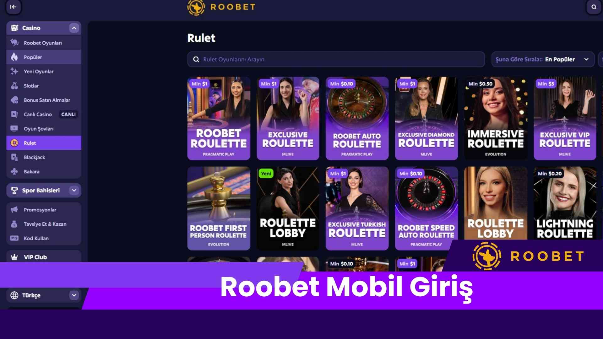 Roobet Mobil Giriş