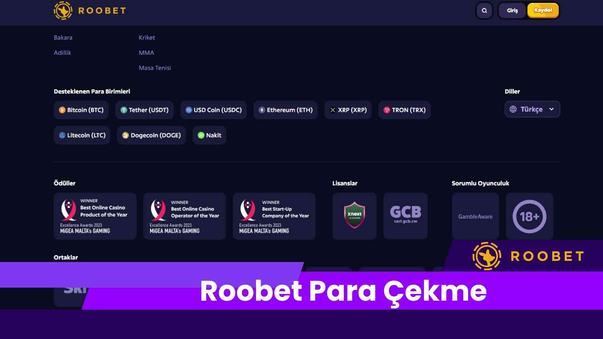 Roobet Para Çekme