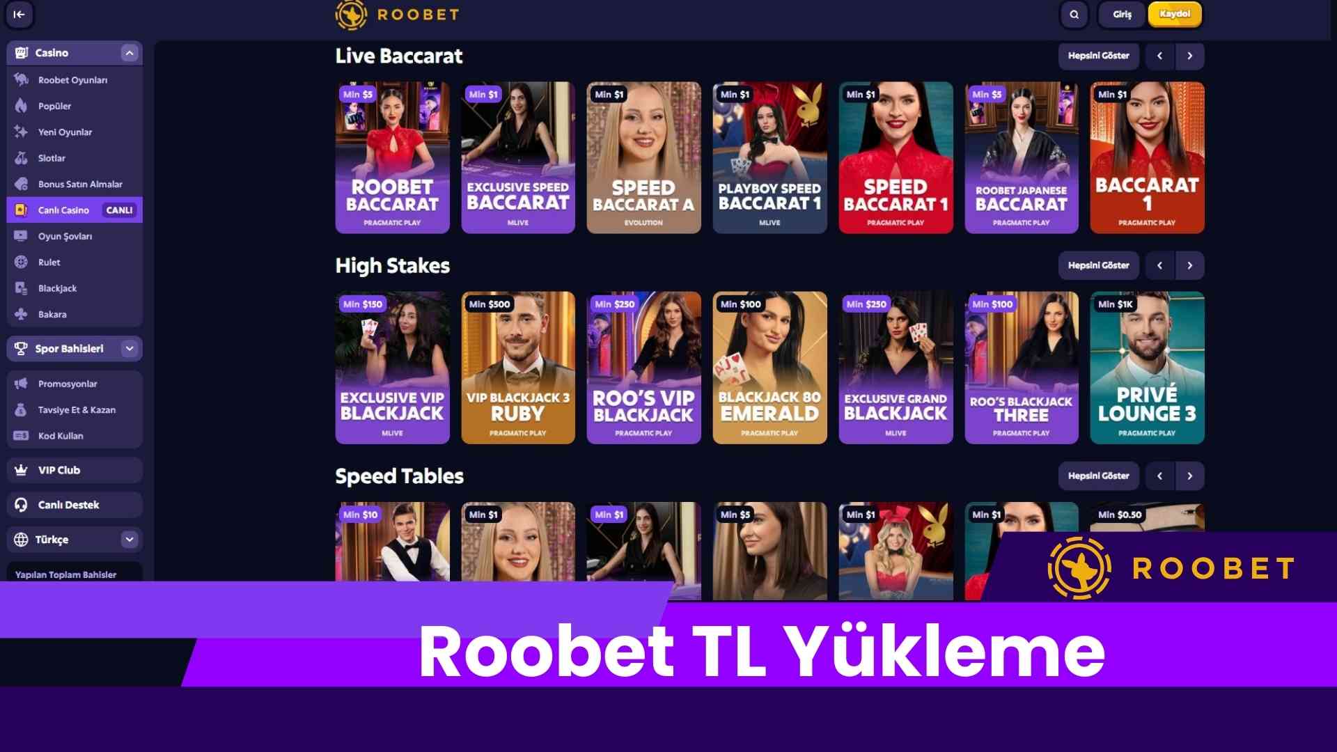 Roobet TL Yükleme